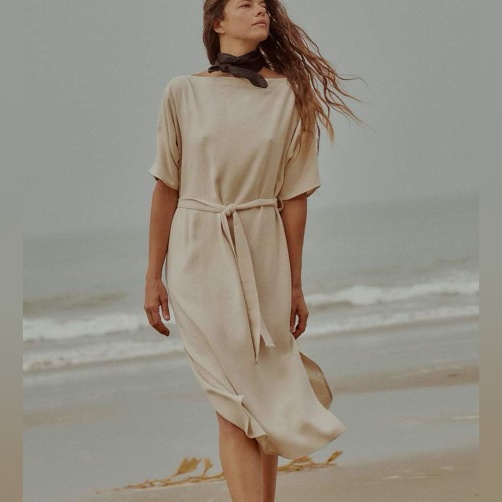 OZMA Cream Midi Dress